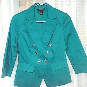 White house black market green jackey